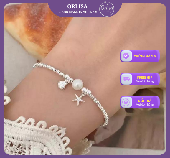 Lắc Bi Vỡ Mix Charm Sao Sò – Phụ Kiện Cá Tính Cho Nàng Sành Điệu